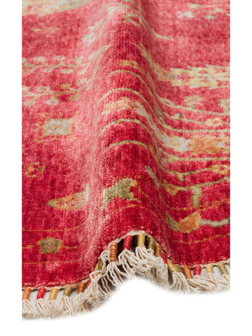Oushak Carnaval 100% Natural Easy to Clean Handcrafted TENCEL™ Modern Uşak Carpet 08 RED AUTUMN Q