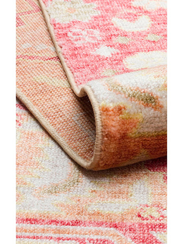 Oushak Carnaval 100% Natural Easy to Clean Handmade TENCEL™ Modern Uşak Carpet 17 RED AUTUMN
