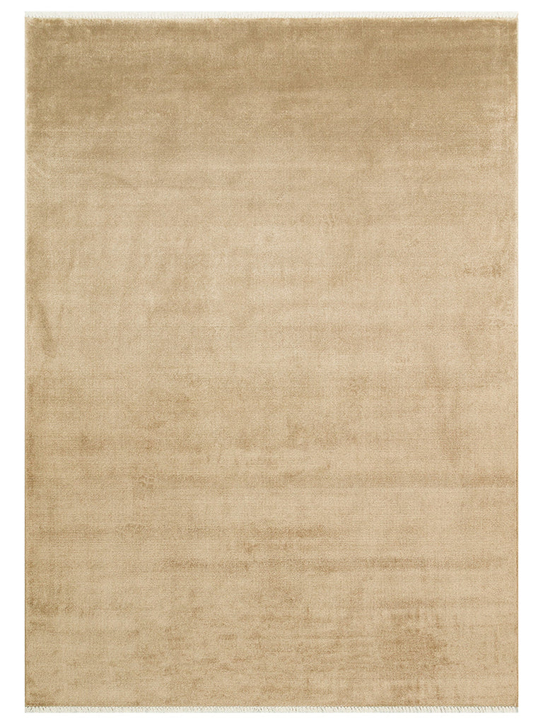 Queen Series 100% Natural Viscose Glossy Modern Handmade Living Room Sitting Room Rug BEIGE