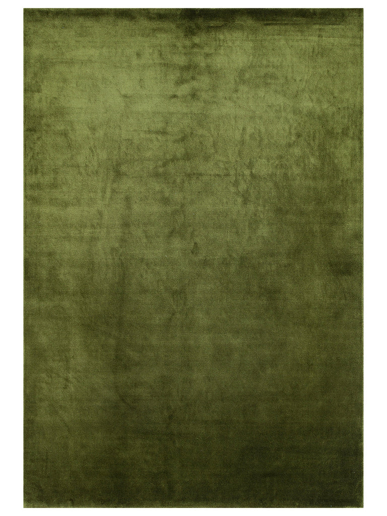 Queen Series 100% Natural Viscose Glossy Modern Handmade Living Room Sitting Room Rug MOSS