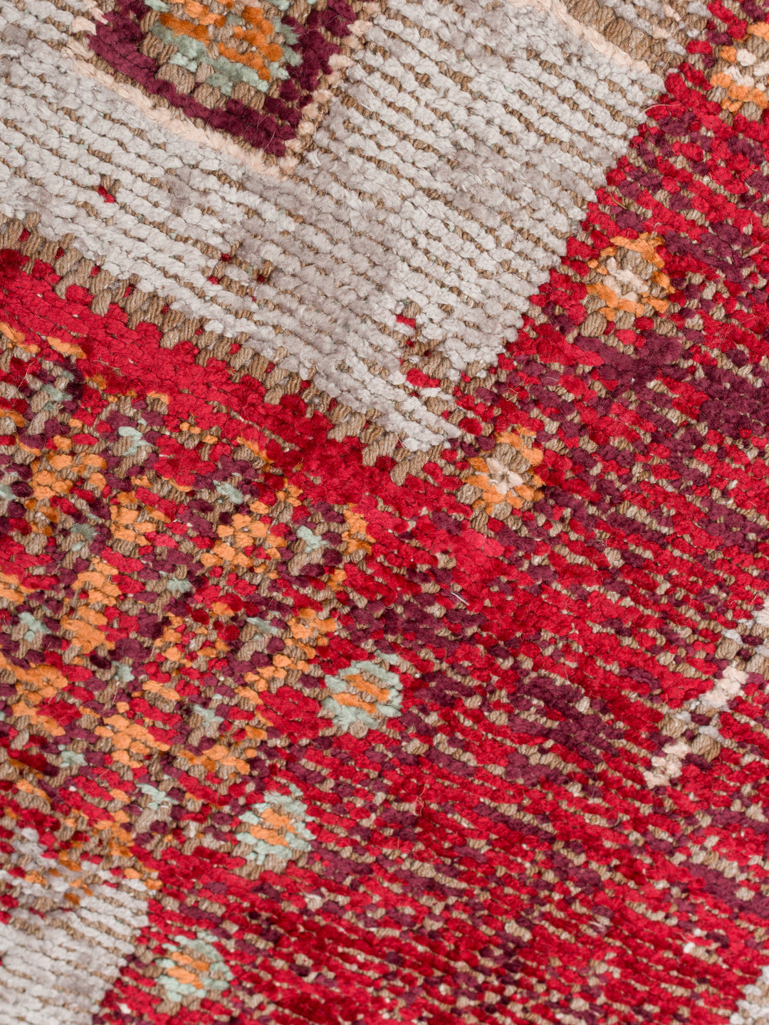 Ruggadocia Kaşkuli Lori Tribal Desenli Halı Kırmızı detay