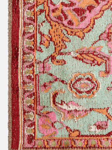 Ruggadocia Tebriz Bordo Çiçek Desenli Halı detay