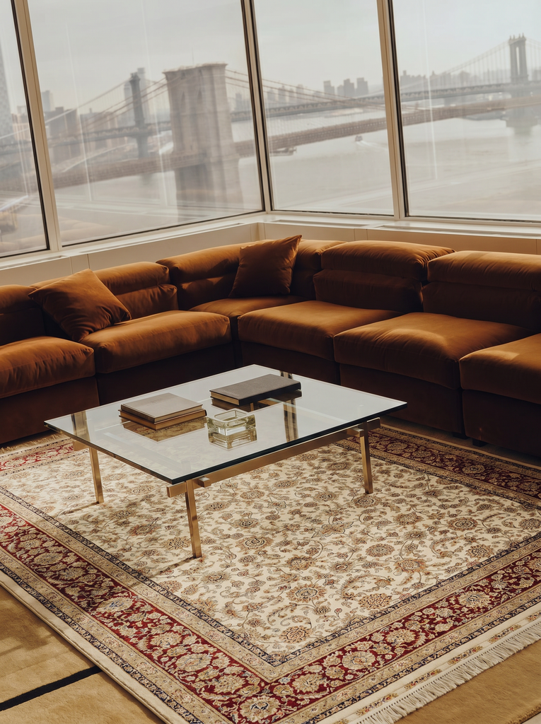 Topkapi Series High Quality Dense Weave Classic Pattern Special Shiny Living Room Carpet 03 CREAM RED