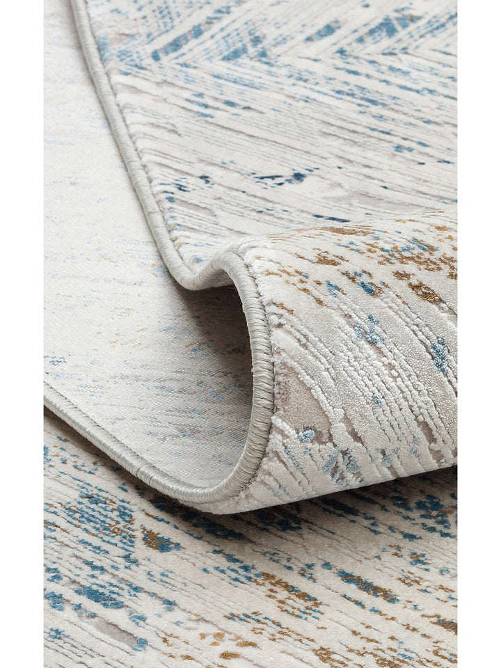 Üsküdar Serisi Yüksek Kaliteli Sık Dokuma Modern Salon Halısı 03 CREAM BLUE - Carpetdocia