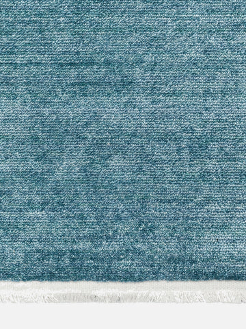 Victoria %100 TENCEL™ Lyocell El Emeği ile Üretilen Halı OCEAN MIST saçak detayı
