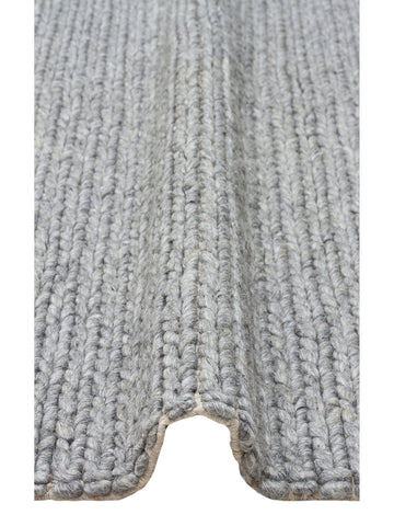 Woolstar %100 Naturel Kazak Desenli Salon Oturma Odası Koridor Antre El Dokuma Örgü Halı GREY - Carpetdocia